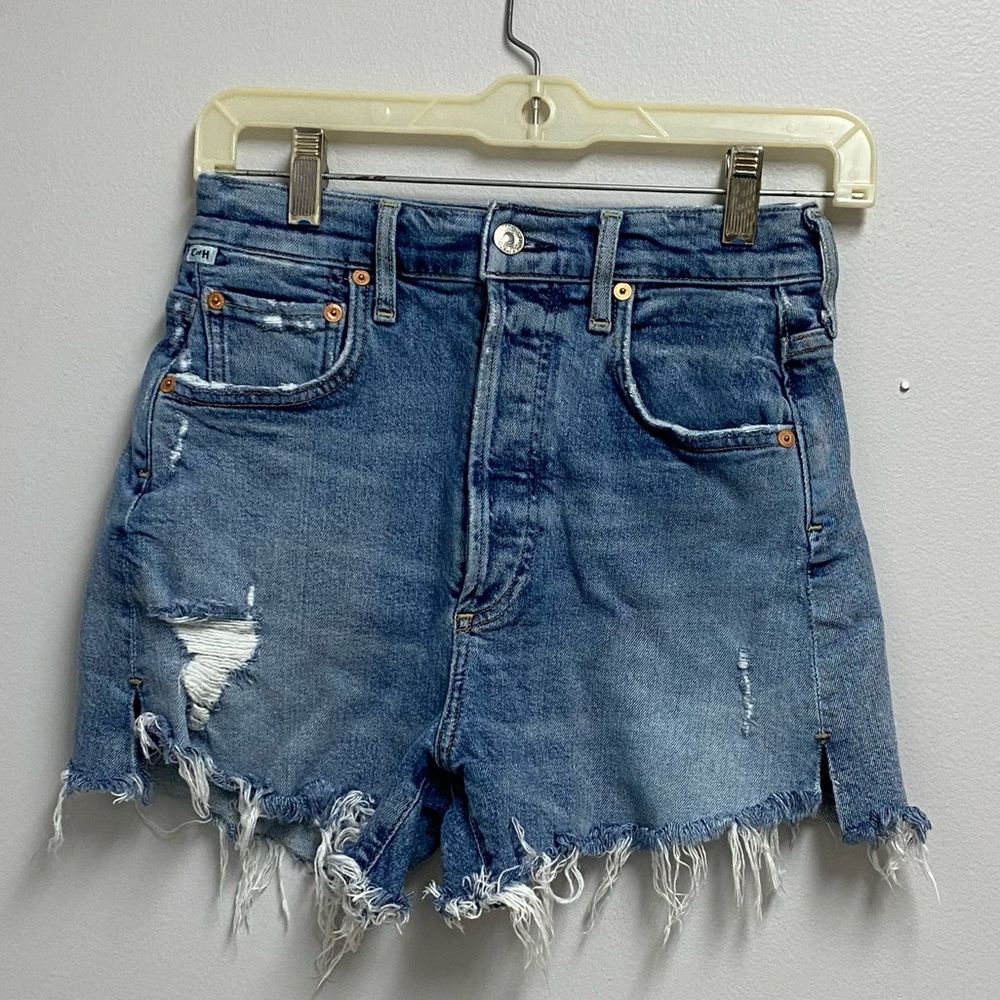 Citizens of Humanity High-Rise Distressed Women's Denim Shorts size 24
